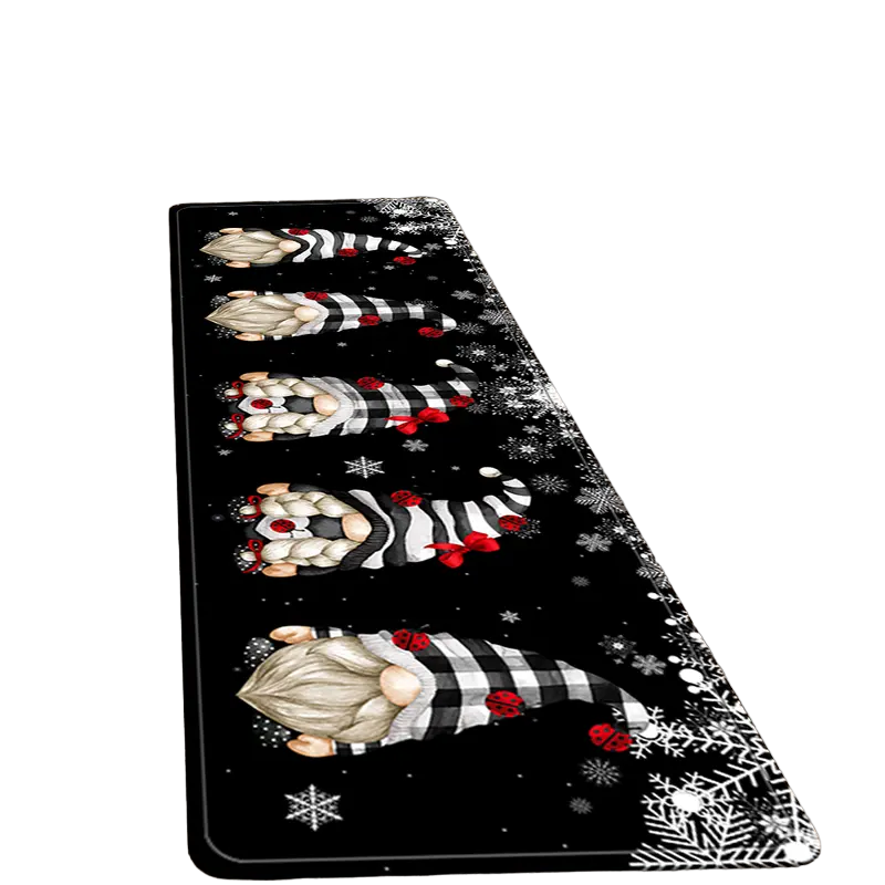 Adorable Christmas Faceless Gnome Kitchen Rug