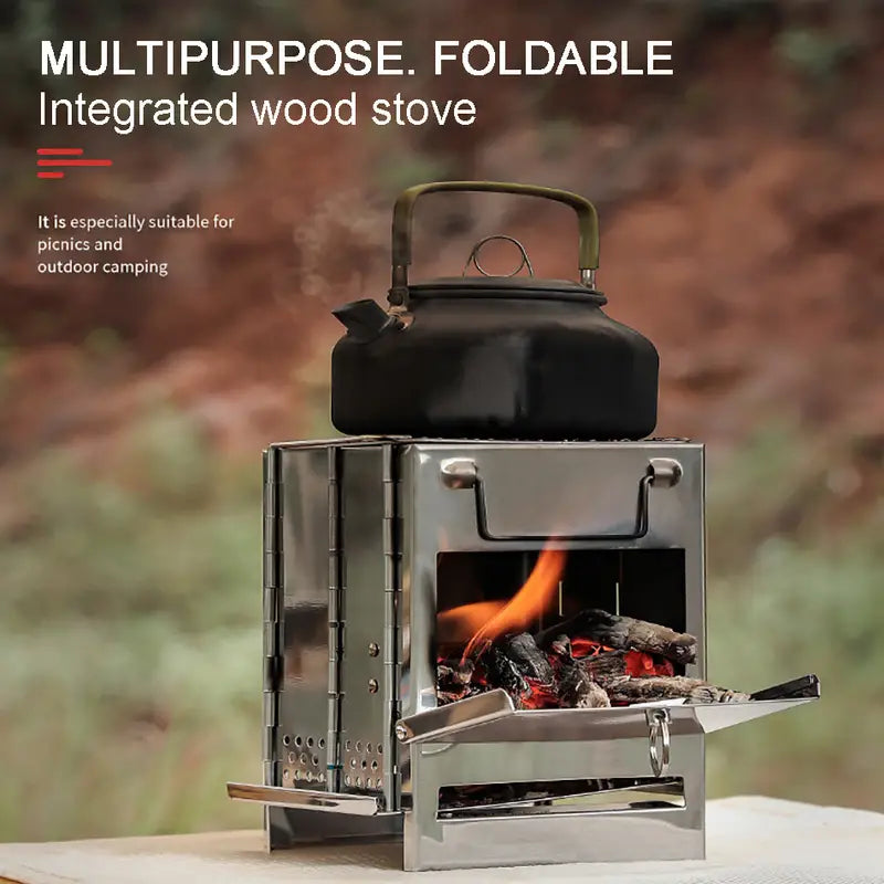 Stainless Steel Portable Camping Stove for Survival Cooking