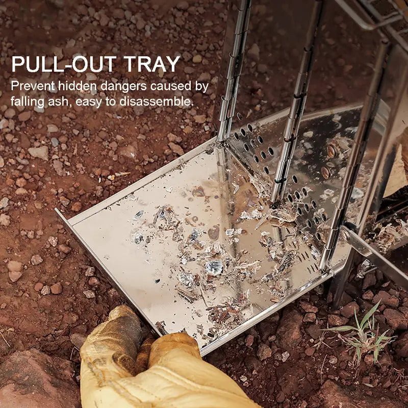 Stainless Steel Portable Camping Stove for Survival Cooking