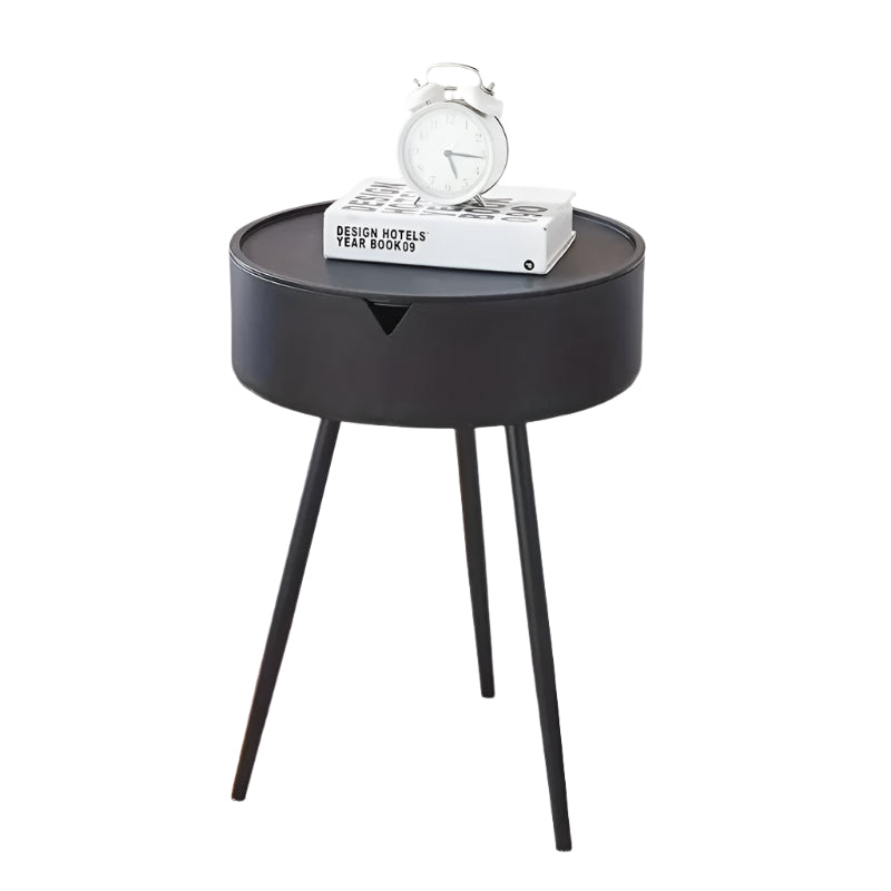 Creamy Wind Bedside Cabinet with Storage