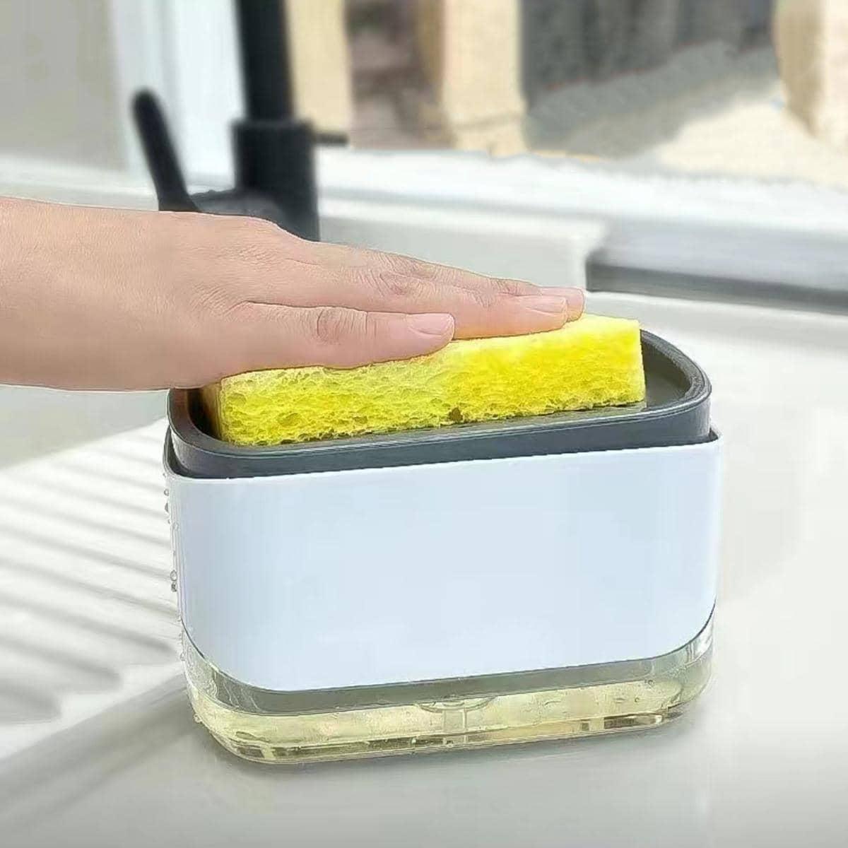 2-in-1 Kitchen Soap Dispenser with Sponge