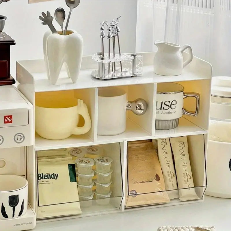 Multi-Purpose Milk Color Cup Storage Rack