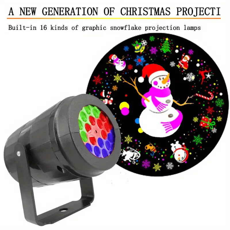 Santa Claus LED Snowflake Projection Light - 16 Patterns