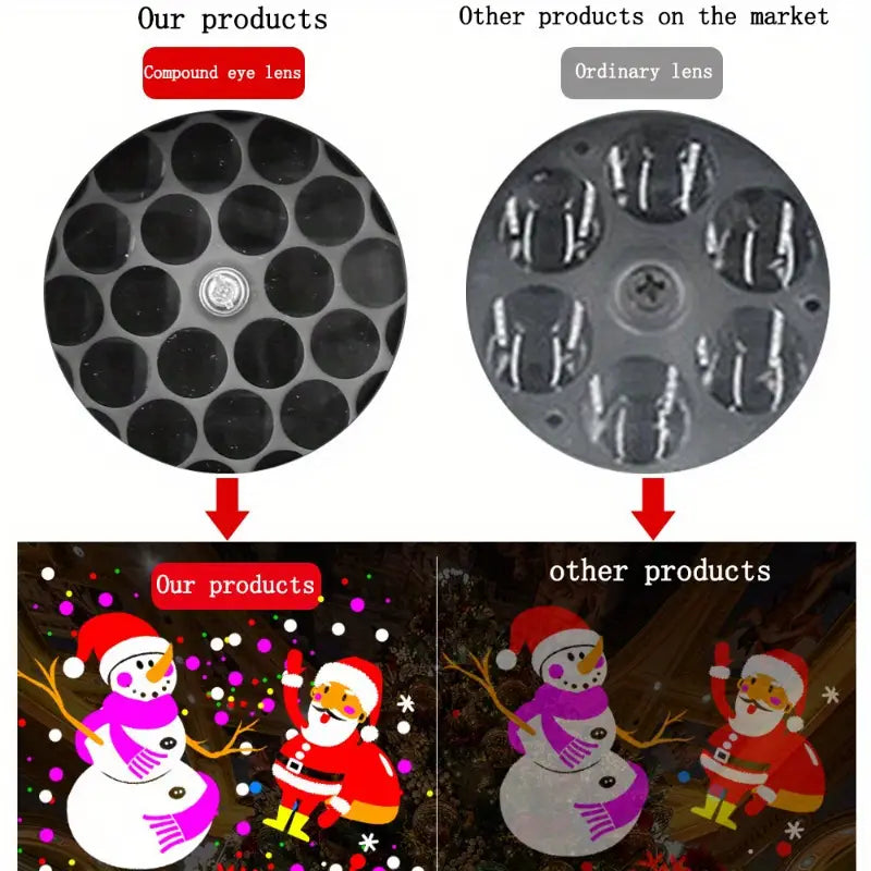 Santa Claus LED Snowflake Projection Light - 16 Patterns