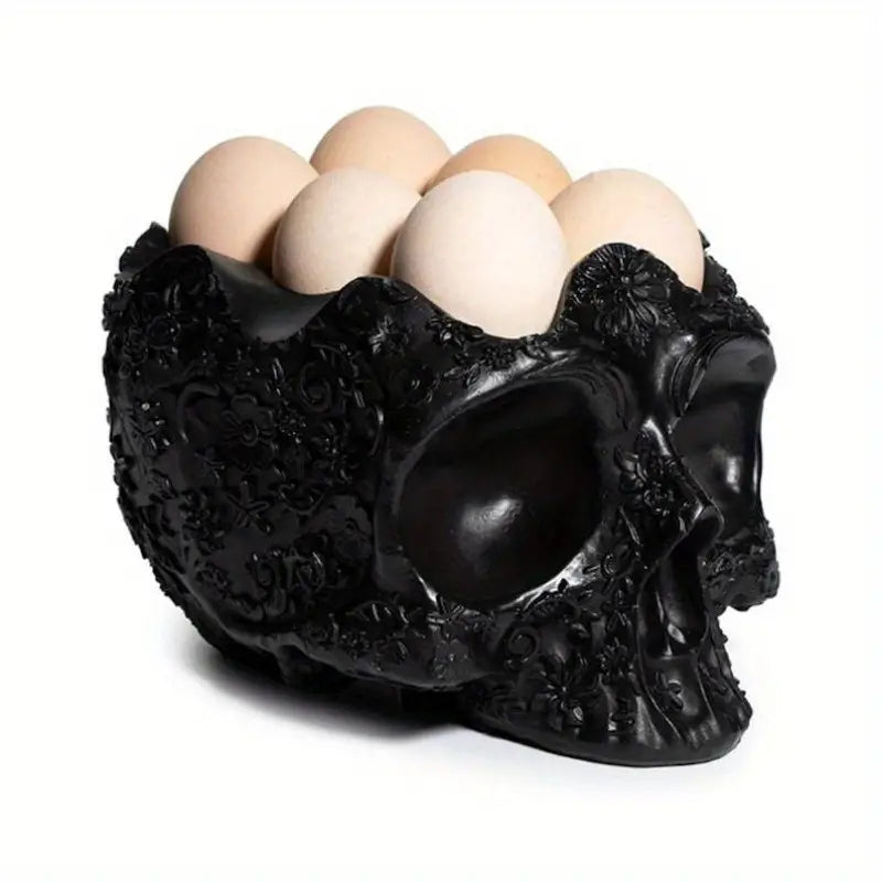 Skull Head Egg Holder - Resin Decoration
