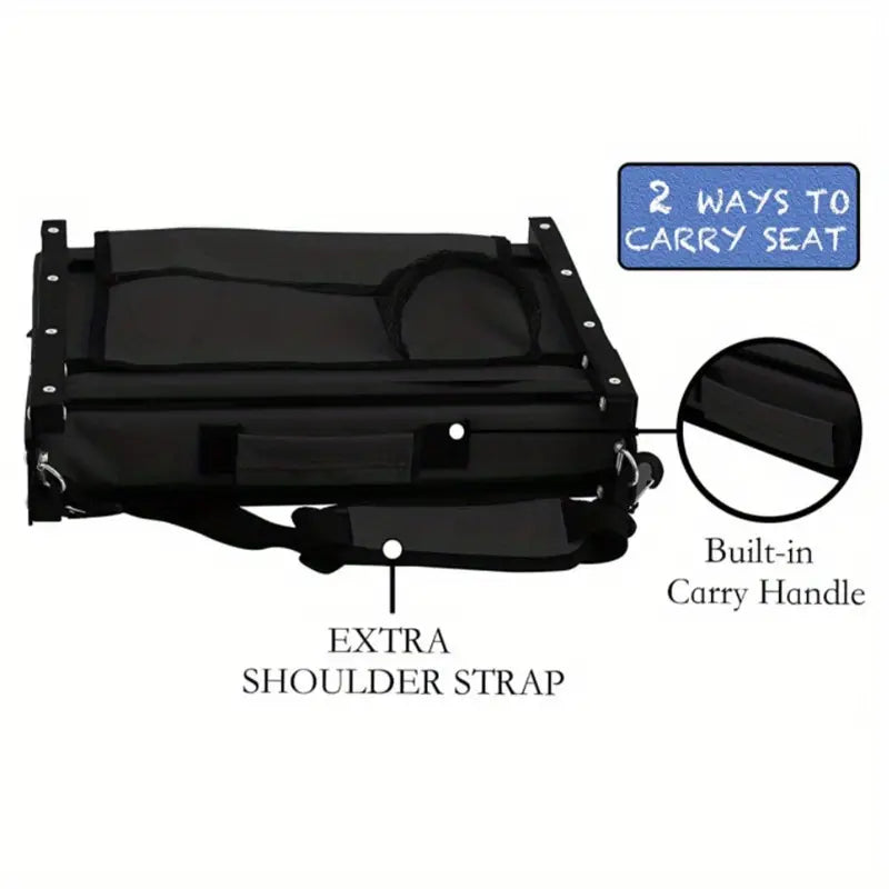 Portable Outdoor Stand Sports Seat with Back Support and Wide Cushion