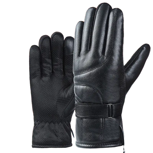 Winter Warm USB Heated Gloves - Touch Screen, Waterproof, Black