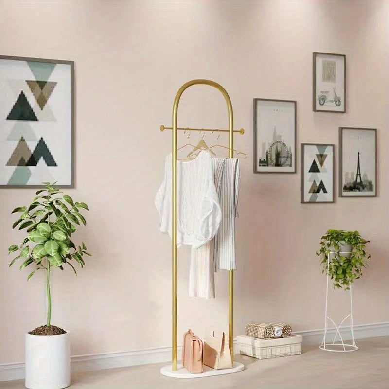 Marble Clothes with Metal Frame Hanger Rack