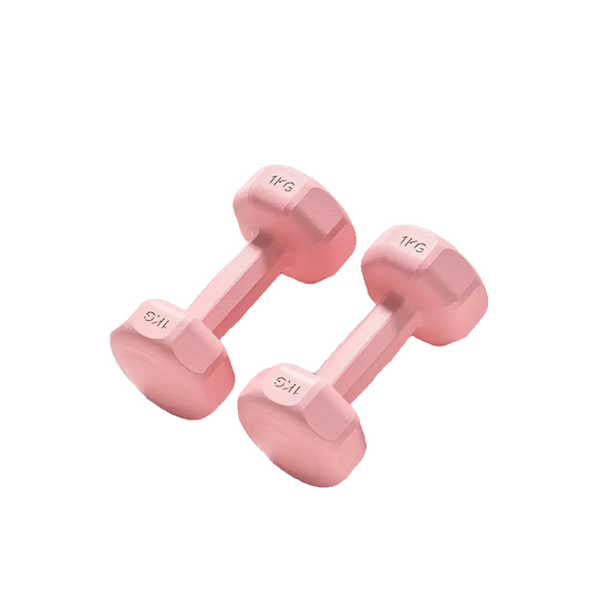 1 Pair 2.0KG Fixed Dumbbell Set - Pink
