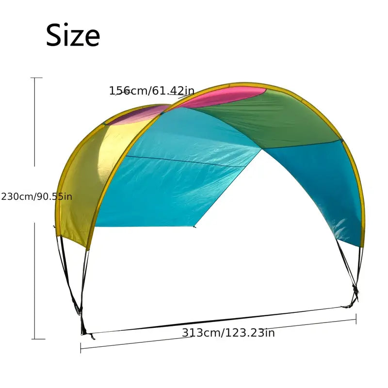 Rainbow Suncover Beach Tent - Patented Design, 10.5' x 11.5', Fits 4-6 Adults