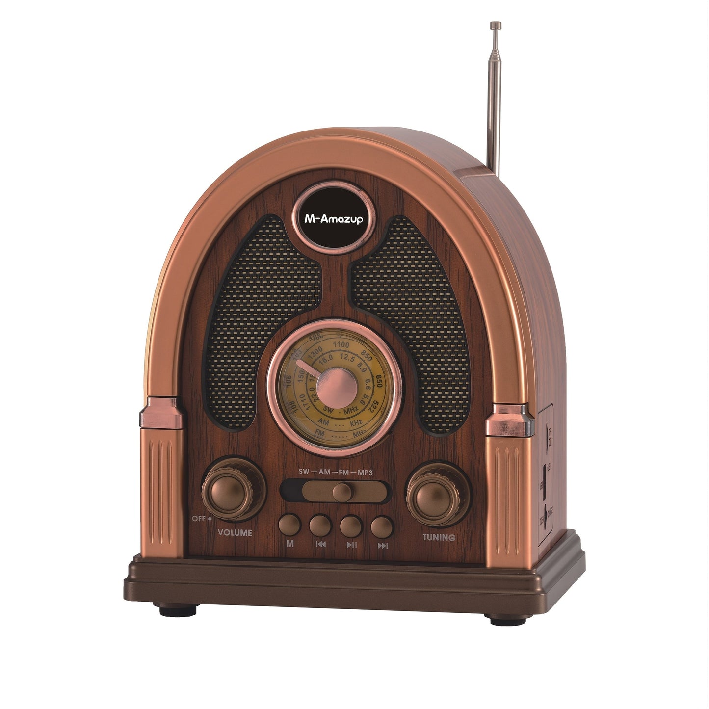 Wireless Vintage Radio with USB, FM/AM/SW Playback
