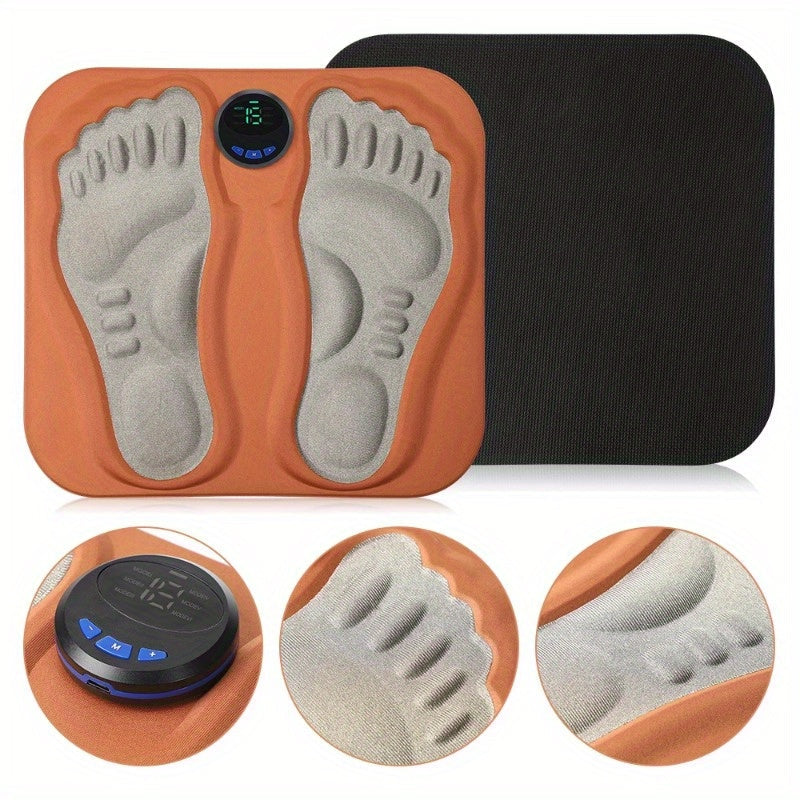 Rechargeable 3D Foot Massager Pad – Foldable Acupressure Mat – Orange