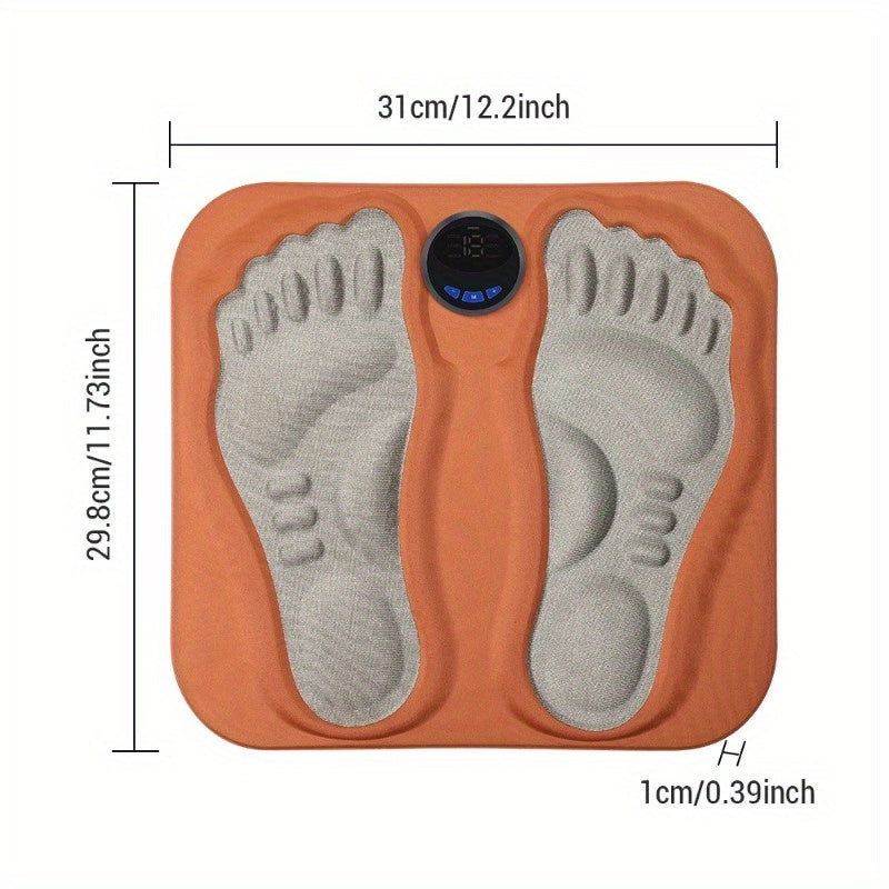 Rechargeable 3D Foot Massager Pad – Foldable Acupressure Mat – Orange