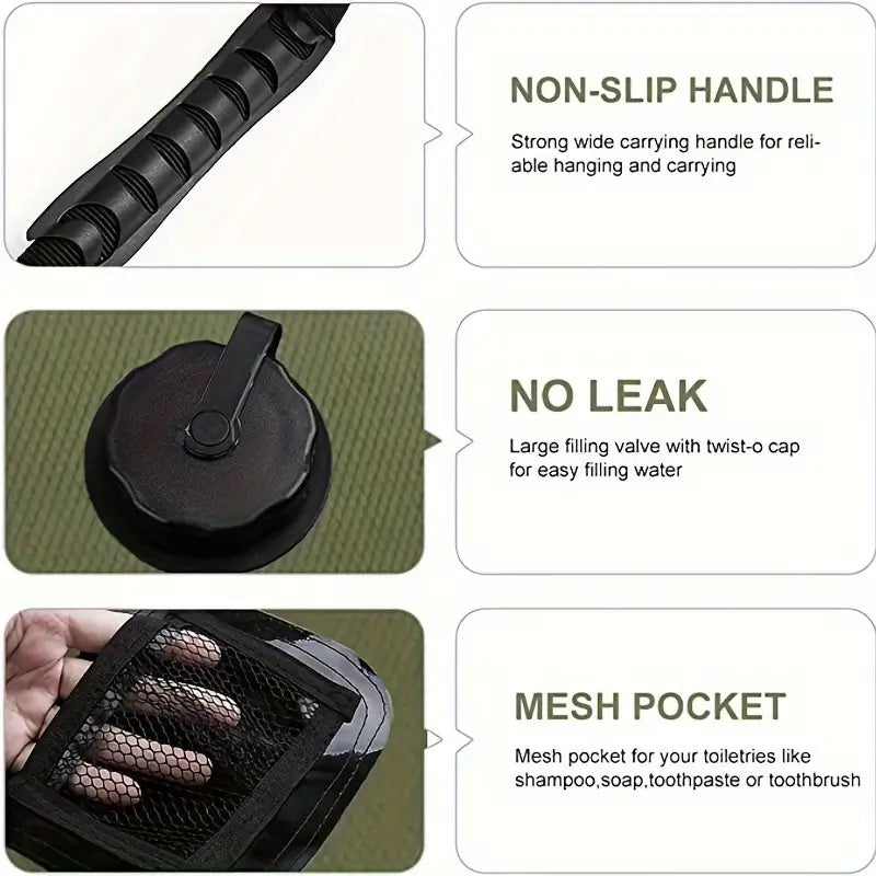 20L Solar Heated Camping Shower Bag - Portable Outdoor Bathing Solution