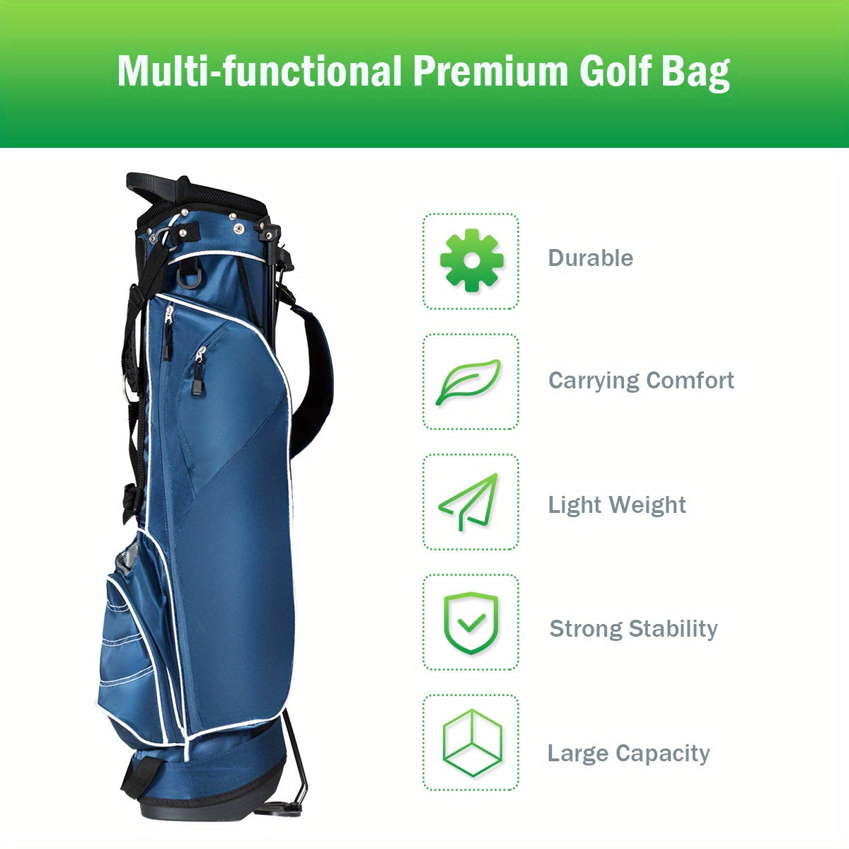 Golf Stand Cart Bag with 4-Way Divider