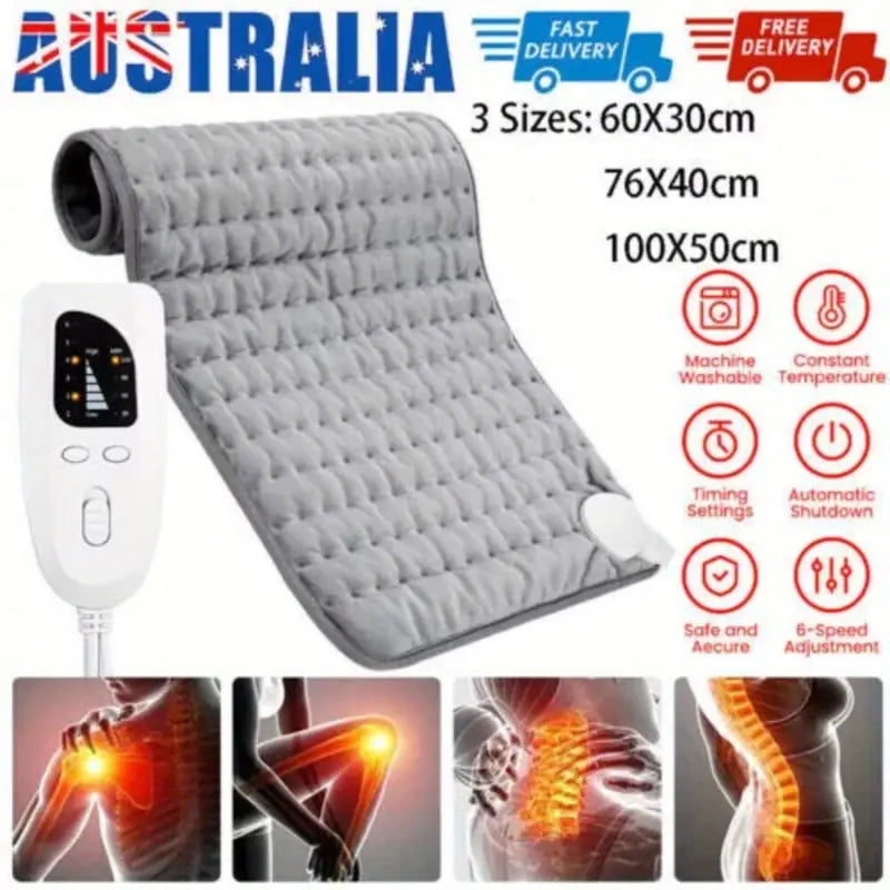 Electric Heat Pad Adjustable Heating Mat Warmer for Back Pain Relief