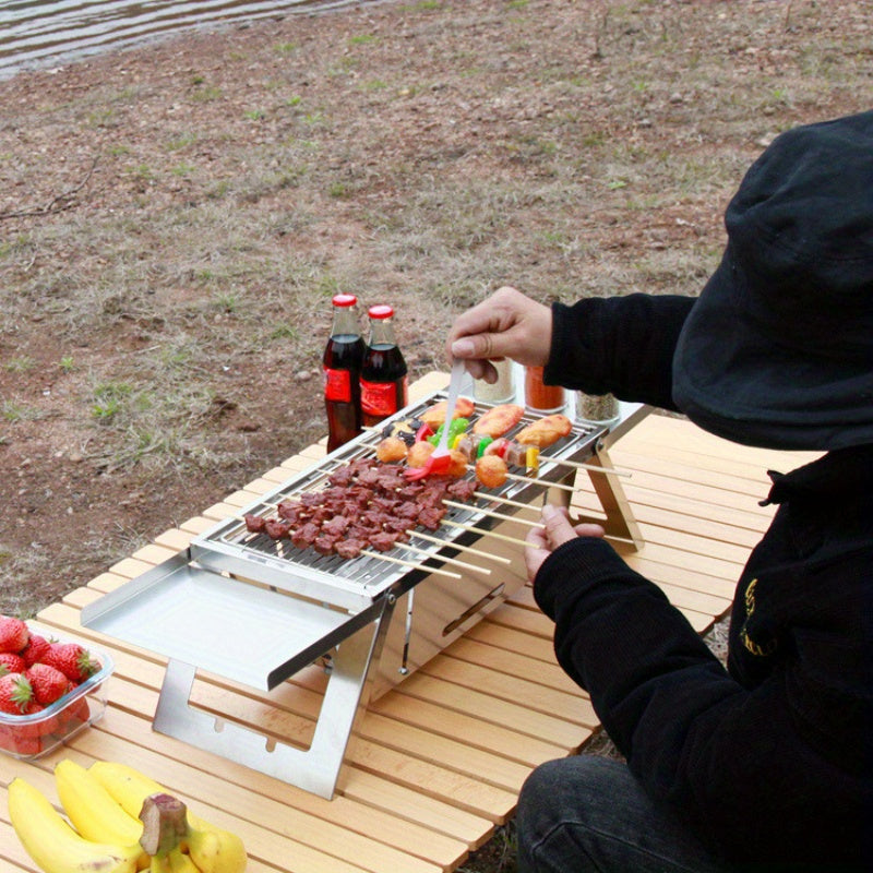 Foldable Stainless Steel Charcoal Grill for Outdoor