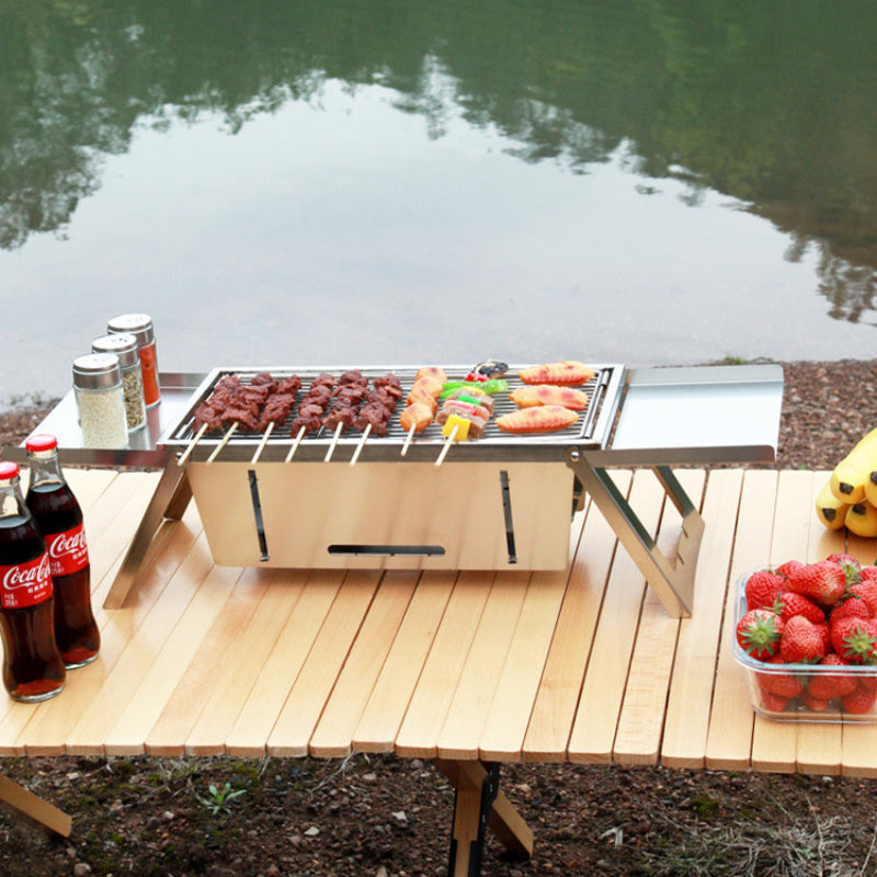 Foldable Stainless Steel Charcoal Grill for Outdoor