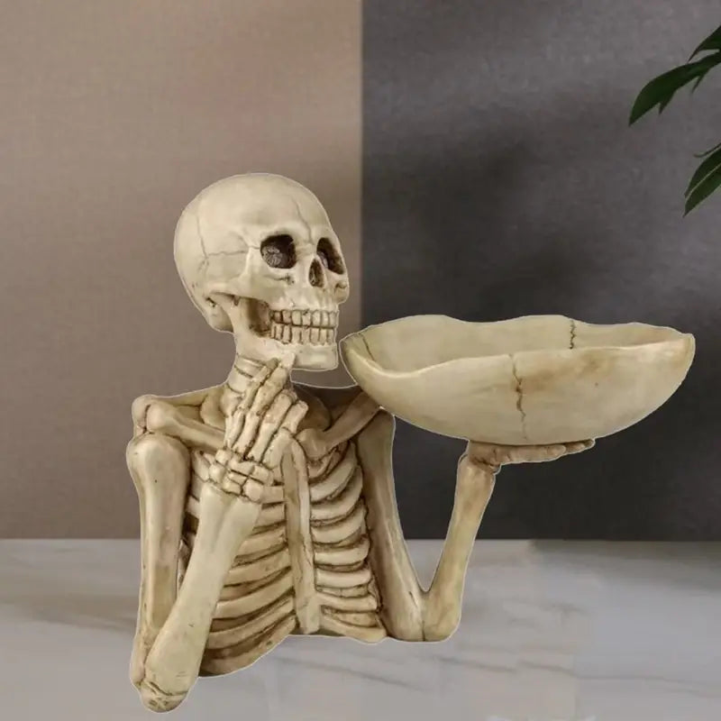 Resin Skeleton Bowl Holder