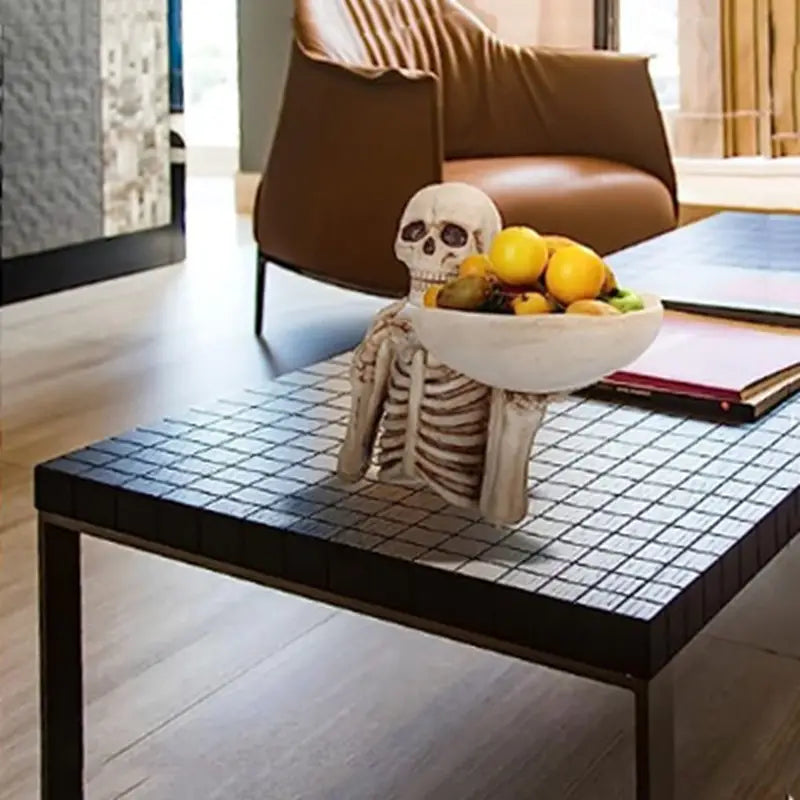 Resin Skeleton Bowl Holder