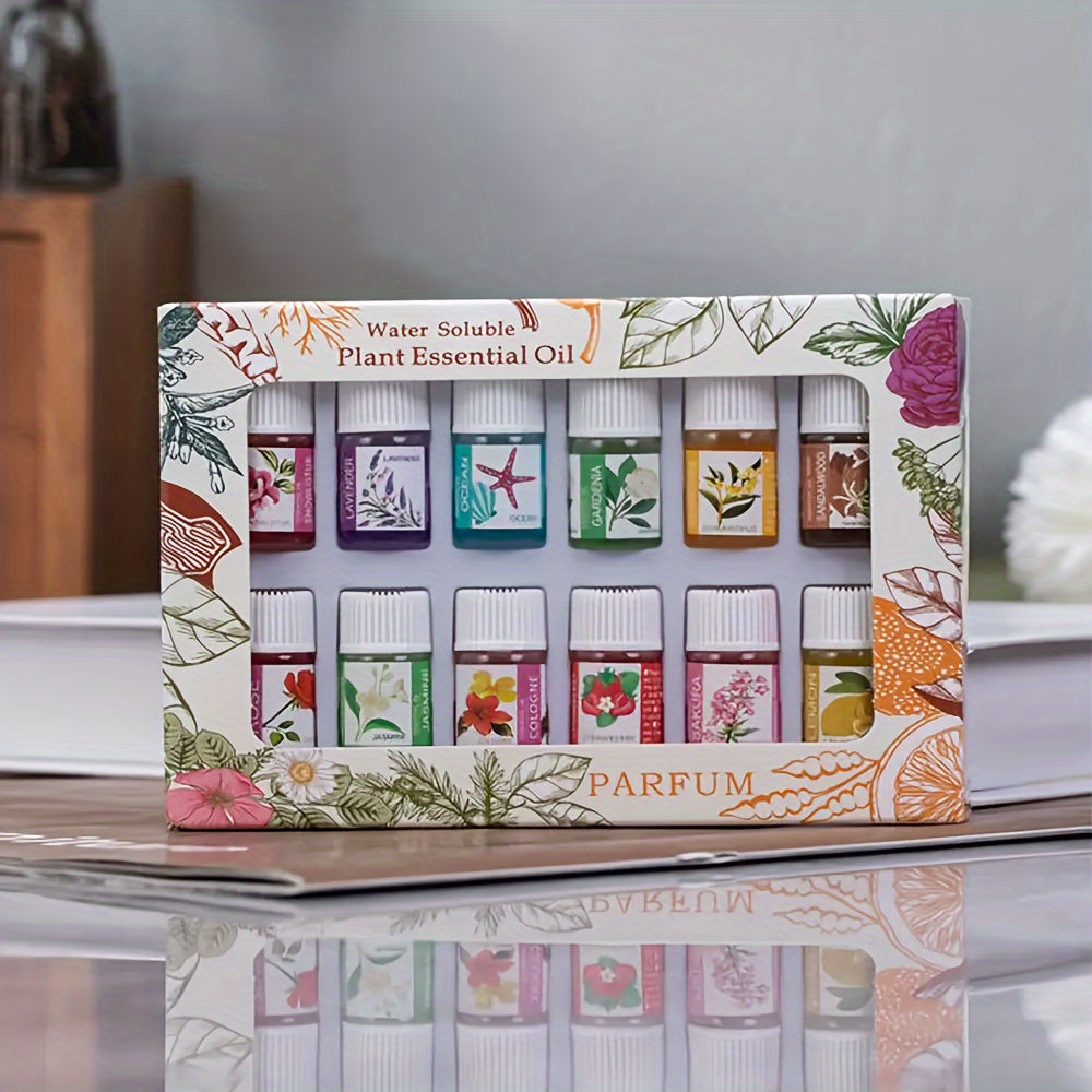 12 Bottles Essential Oil Humidifier Aromatherapy Set