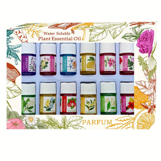 12 Bottles Essential Oil Humidifier Aromatherapy Set