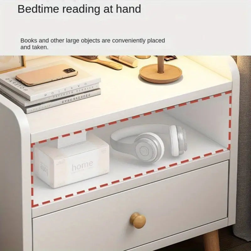Multi-Layer Bedside Table Organizer - Warm White