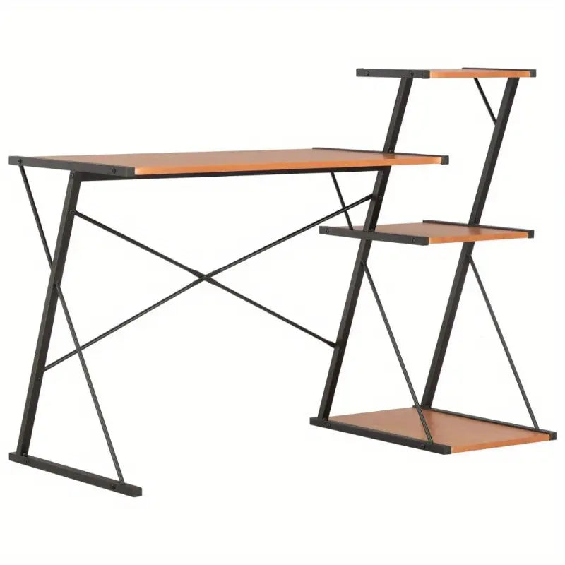 Modern Shelf Desk - Black and Brown