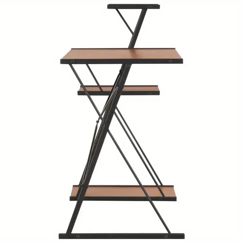 Modern Shelf Desk - Black and Brown