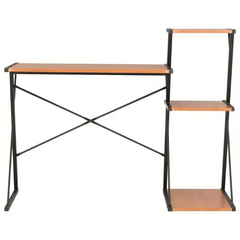 Modern Shelf Desk - Black and Brown
