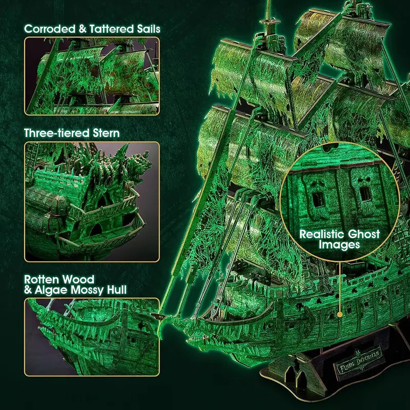 Glow-In-The-Dark 3D Jigsaw - Flying Dutchman Pirate Vessel