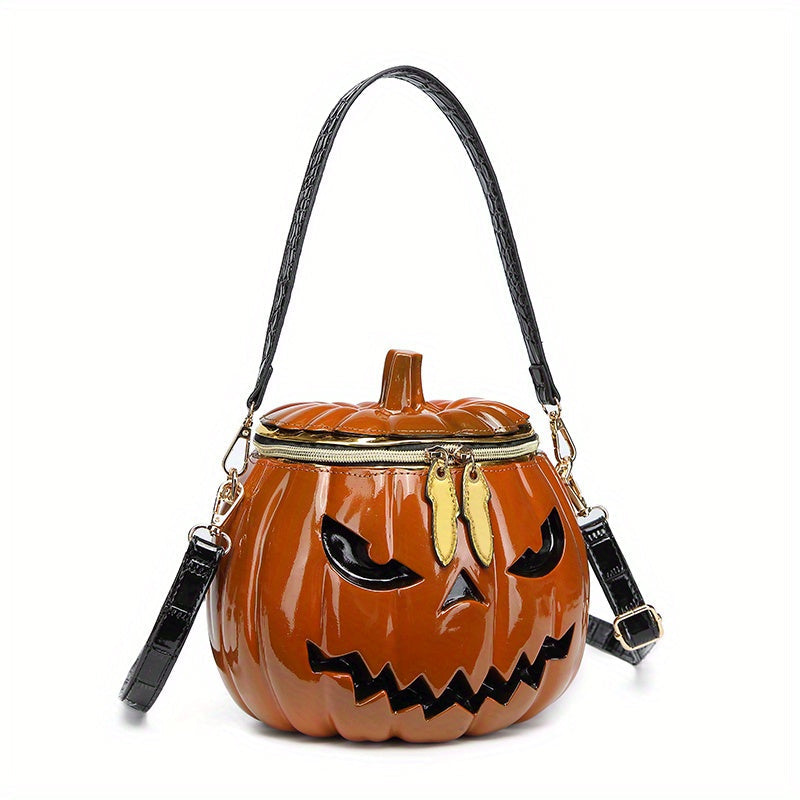 Halloween Pumpkin Silicone Purse with Straps