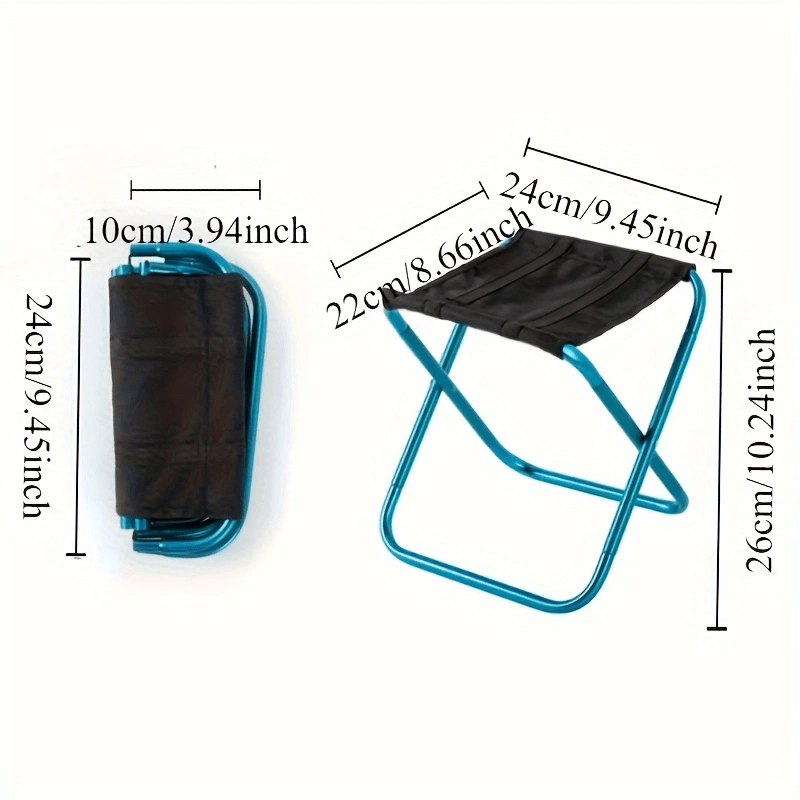 Ultra-Light Folding Aluminum Camping Chair with Storage