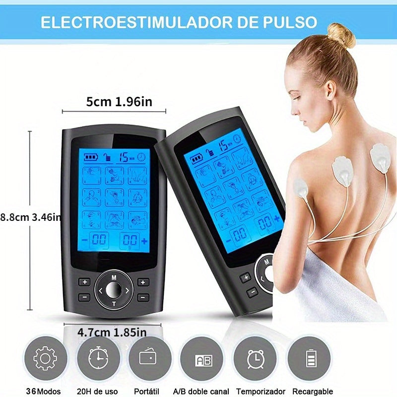 Digital TENS Muscle Stimulator – 36 Modes EMS Acupuncture(Black)
