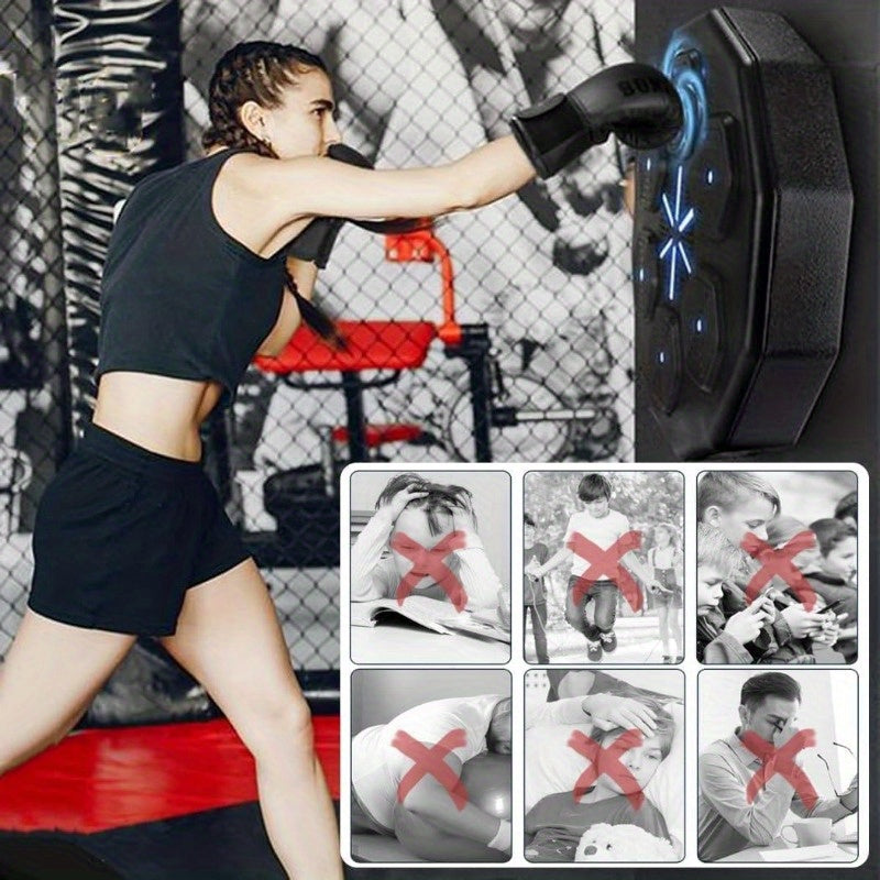 Smart Wall-Mounted Music Boxing Training Machine(White)