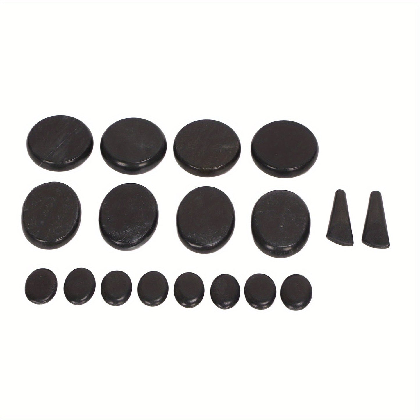 18pcs Heated Basalt Massage Stones with Warmer Box(Black)