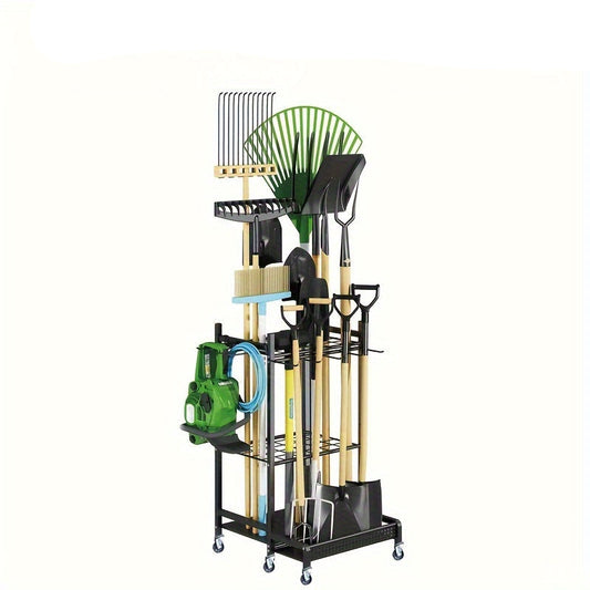 Garage Garden Tool Organizer with Hooks