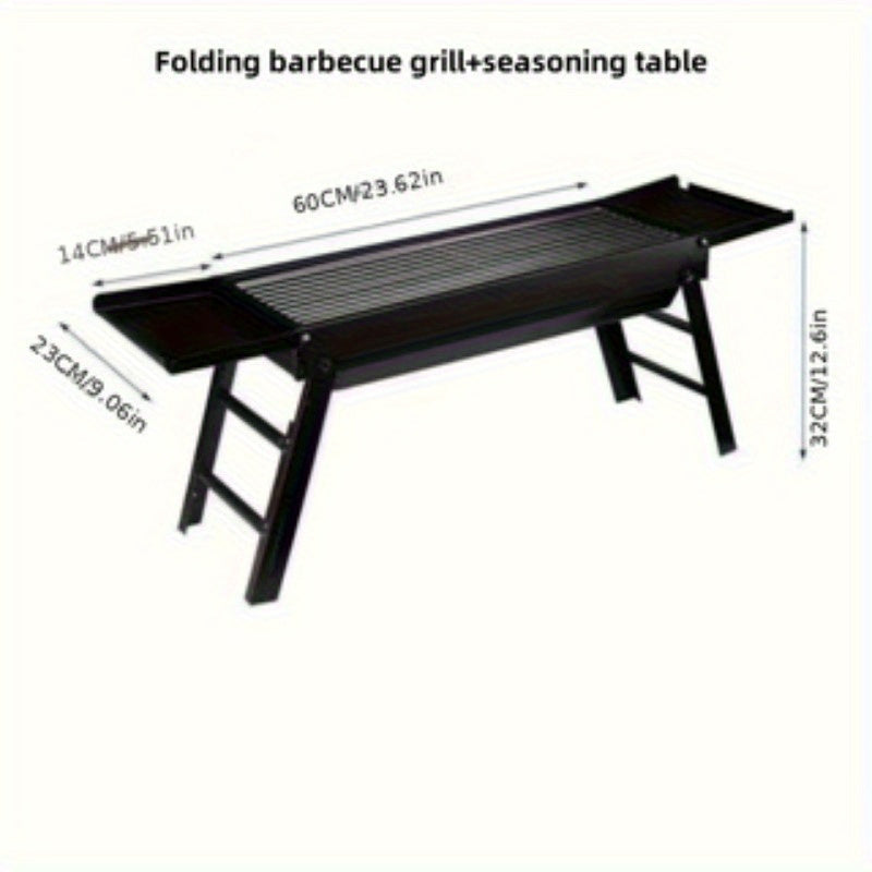 Portable Foldable Charcoal Grill for Outdoor BBQ