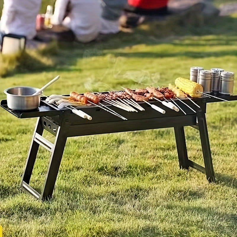 Portable Foldable Charcoal Grill for Outdoor BBQ