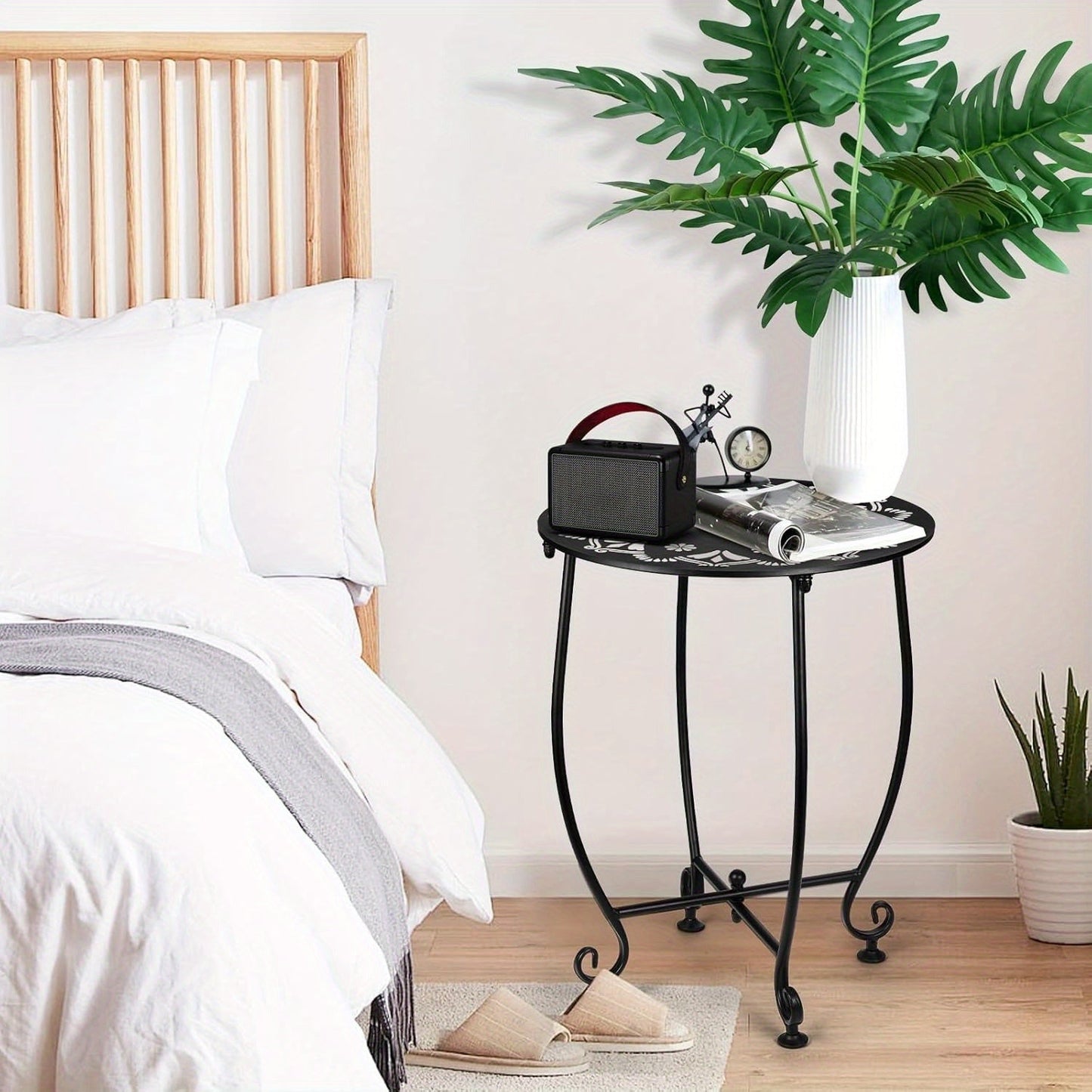 2-Pack Cast Iron Patio Side Tables