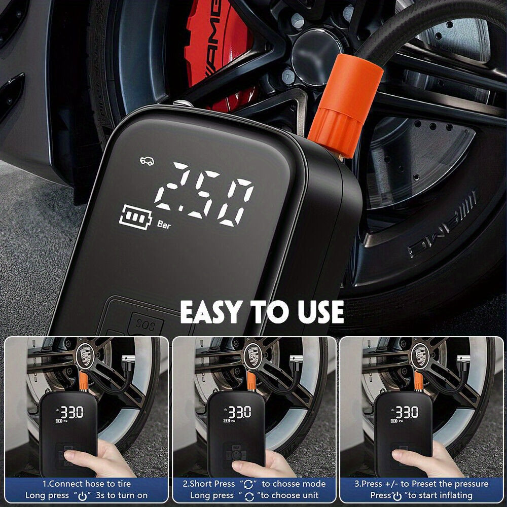 150PSI Portable Cordless Air Compressor Tire Inflator