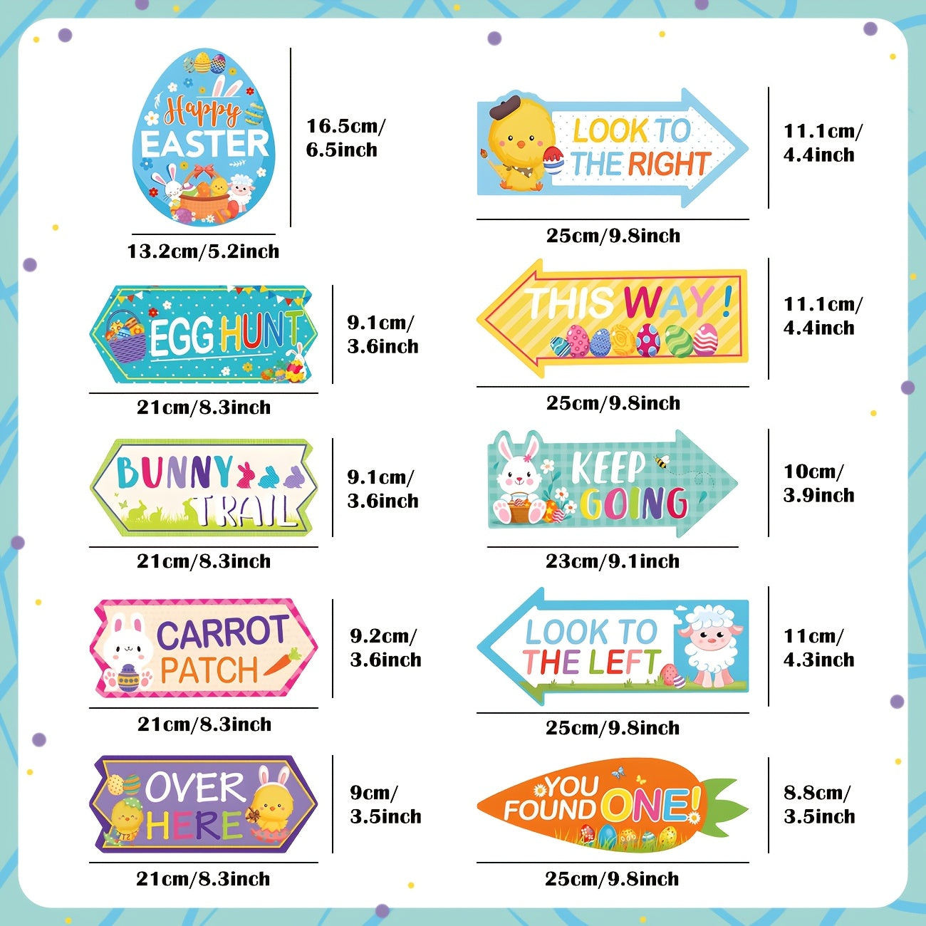 Easter Egg Hunt Bunny Chick Yard Signs Set
