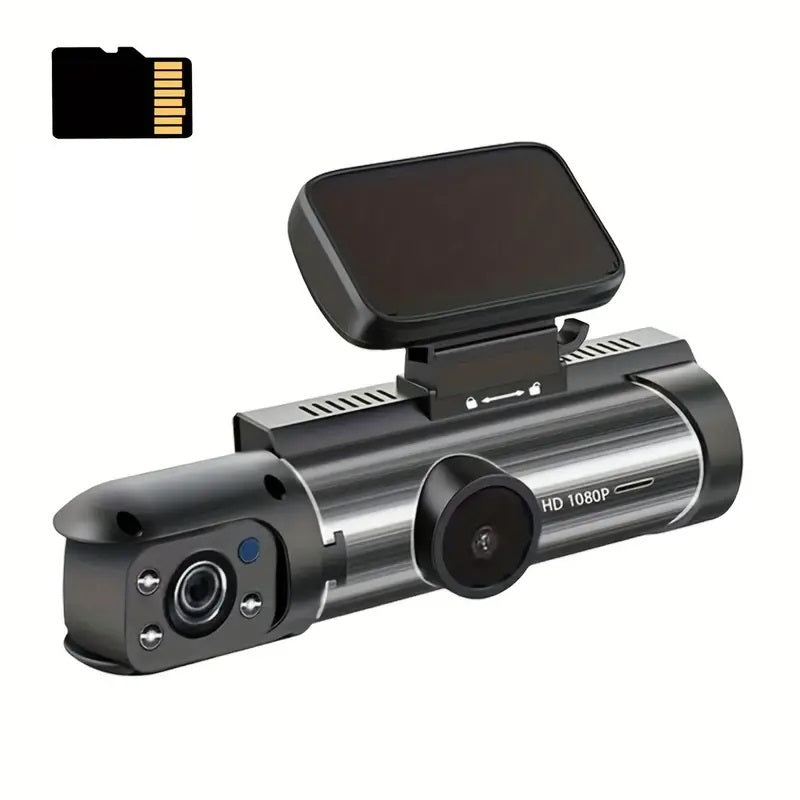 1080P Dual Camera Dash Cam for Cars with 32GB Memory Card