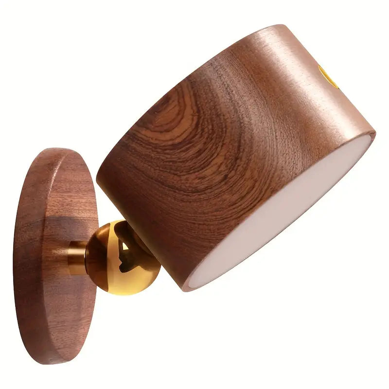 Wireless Sapele Wood Bedroom Reading Lamp in Sapele Wood color