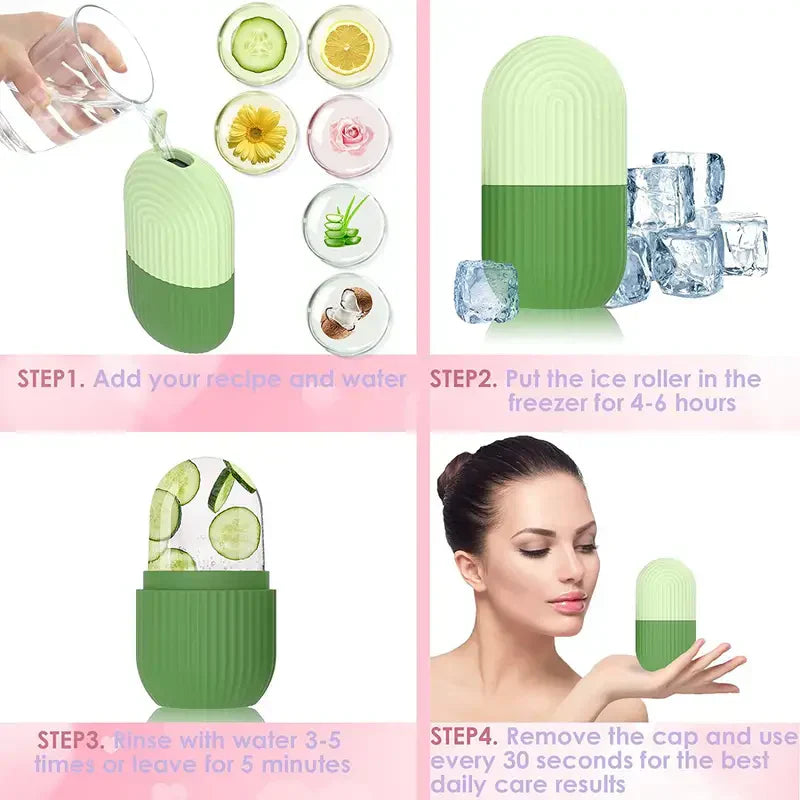 Silicone Ice Face Roller: Sculpt, Soothe, contour, refresh and massage relax