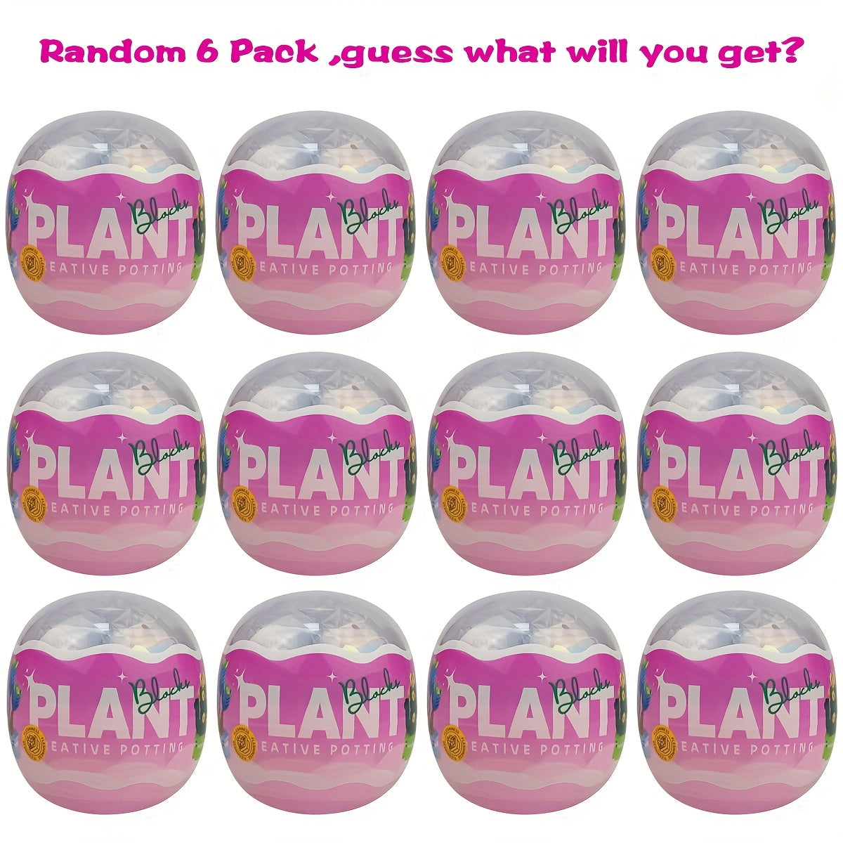 6-Pack Easter Plant Building Blocks Toys for Kids