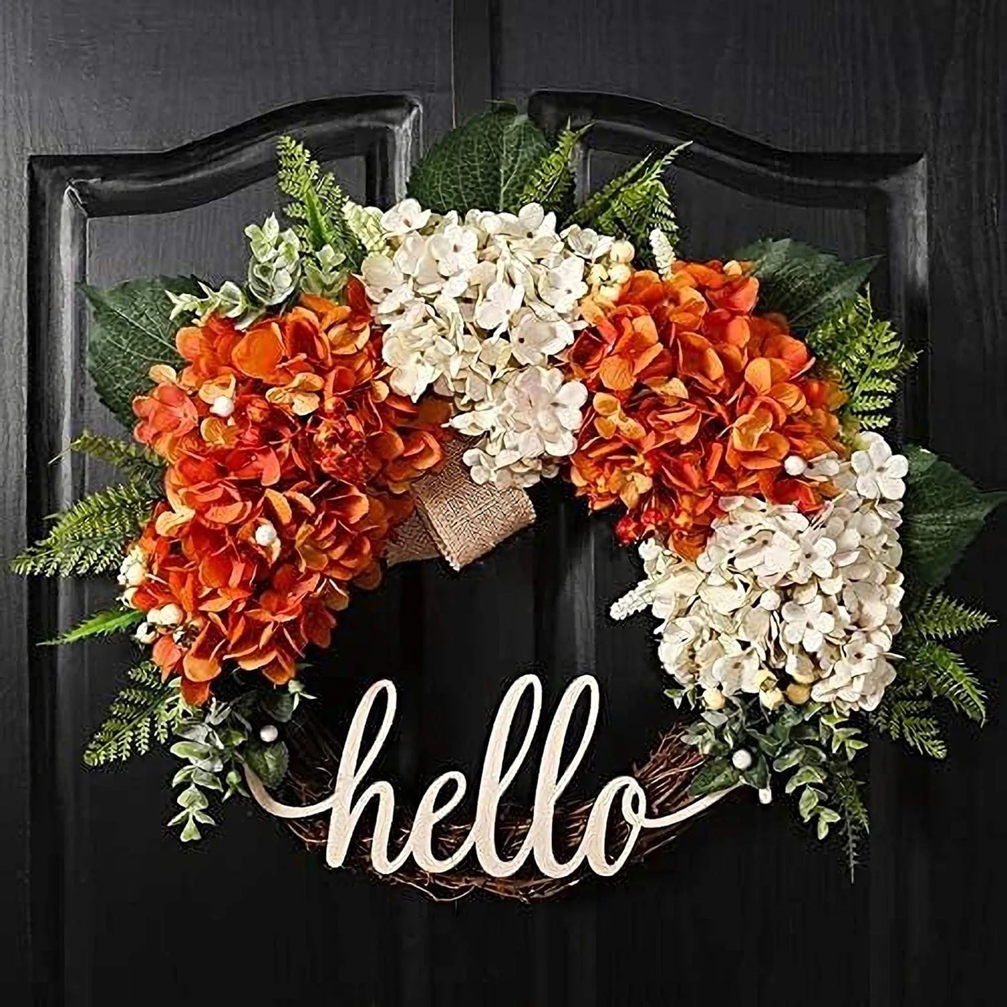Christmas Fall Hydrangea Wreath for Front Door (45.72 cm)