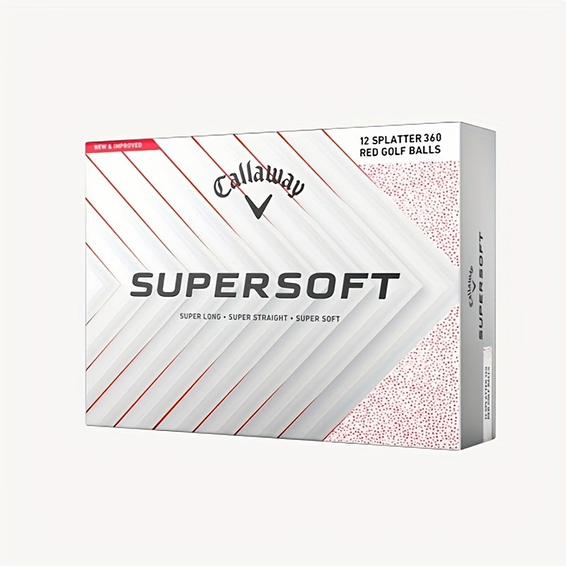 Splatter 360 Red Rubber Golf Balls (12pcs)