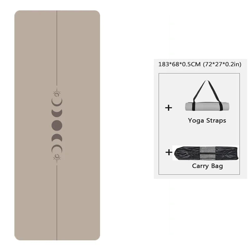 Natural Rubber PU Yoga Mat Non-Slip & Shock-Absorbing