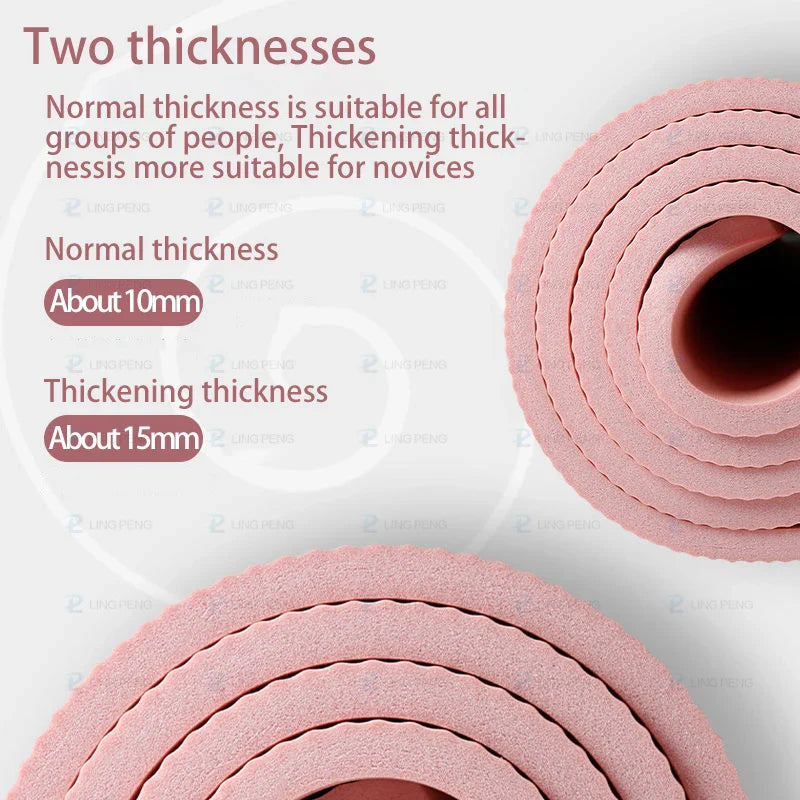 Thick Non-Slip Yoga Mat for Home Fitness